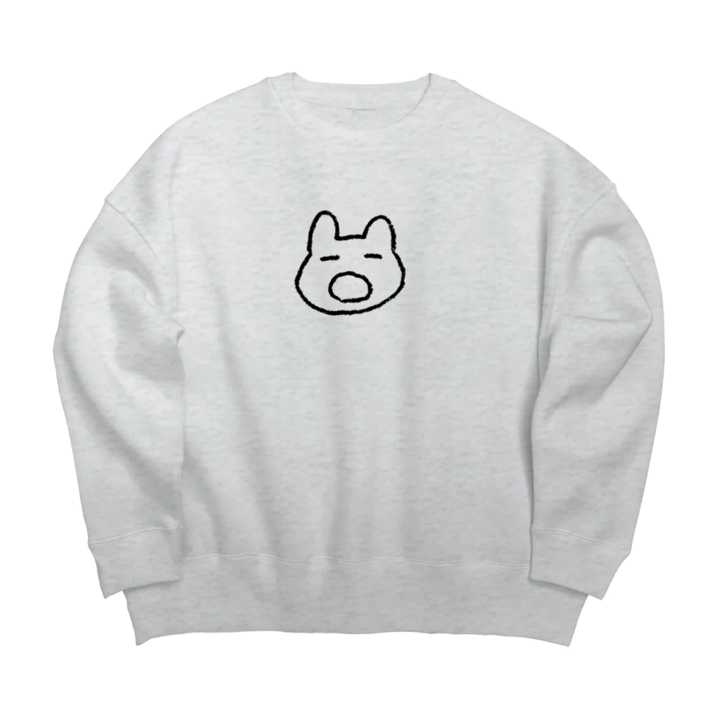 どせいのわっかのあくびうさぎ Big Crew Neck Sweatshirt