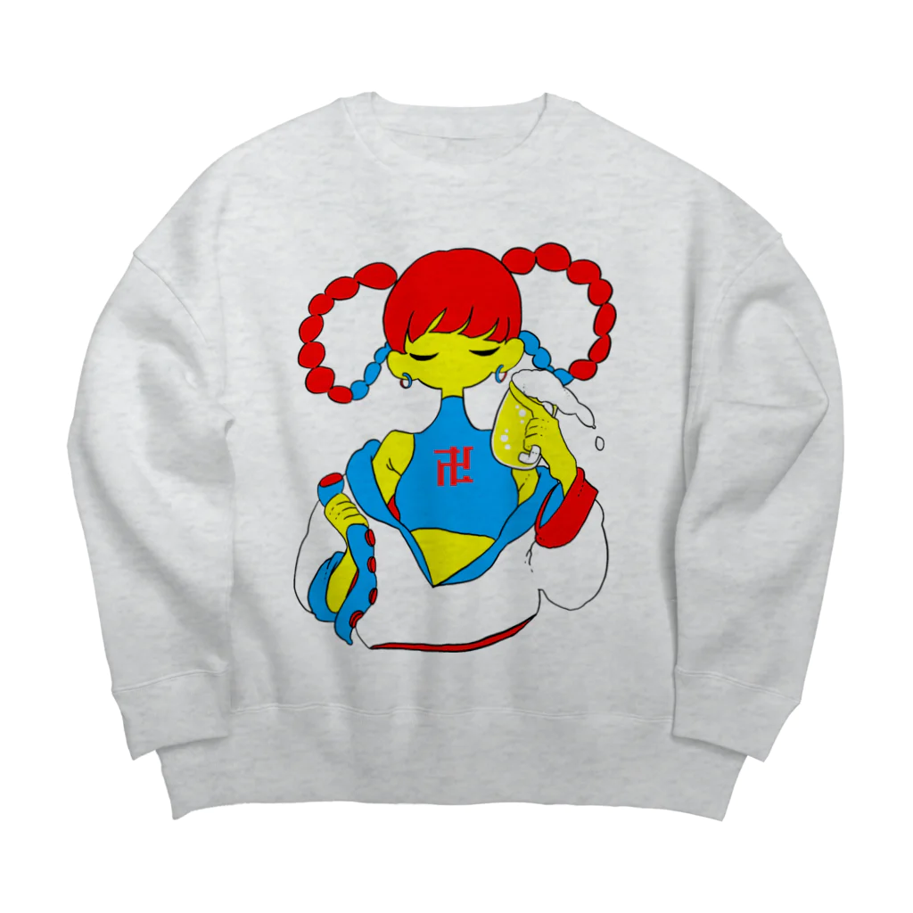 おやすみのチャイナ Big Crew Neck Sweatshirt