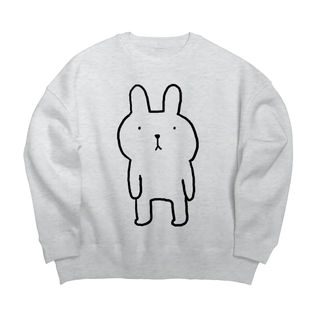 ウチウジンマンダラのふつウサ直立 Big Crew Neck Sweatshirt