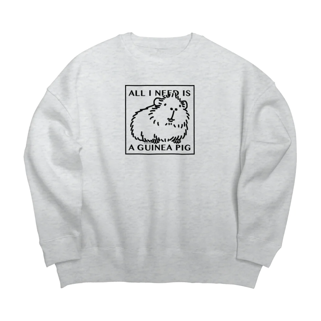 いたやもるしのモルモットさえいれば ! Big Crew Neck Sweatshirt