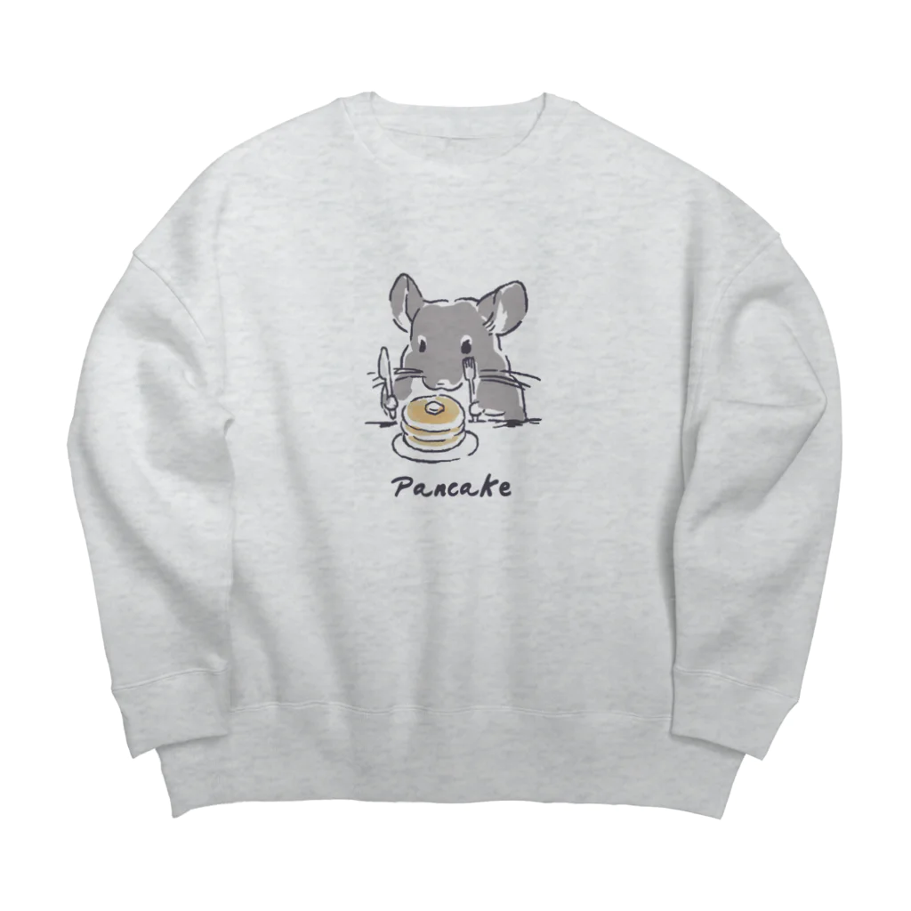 チンチラ雑貨MarkCrownのパンケーキチンチラちゃん Big Crew Neck Sweatshirt