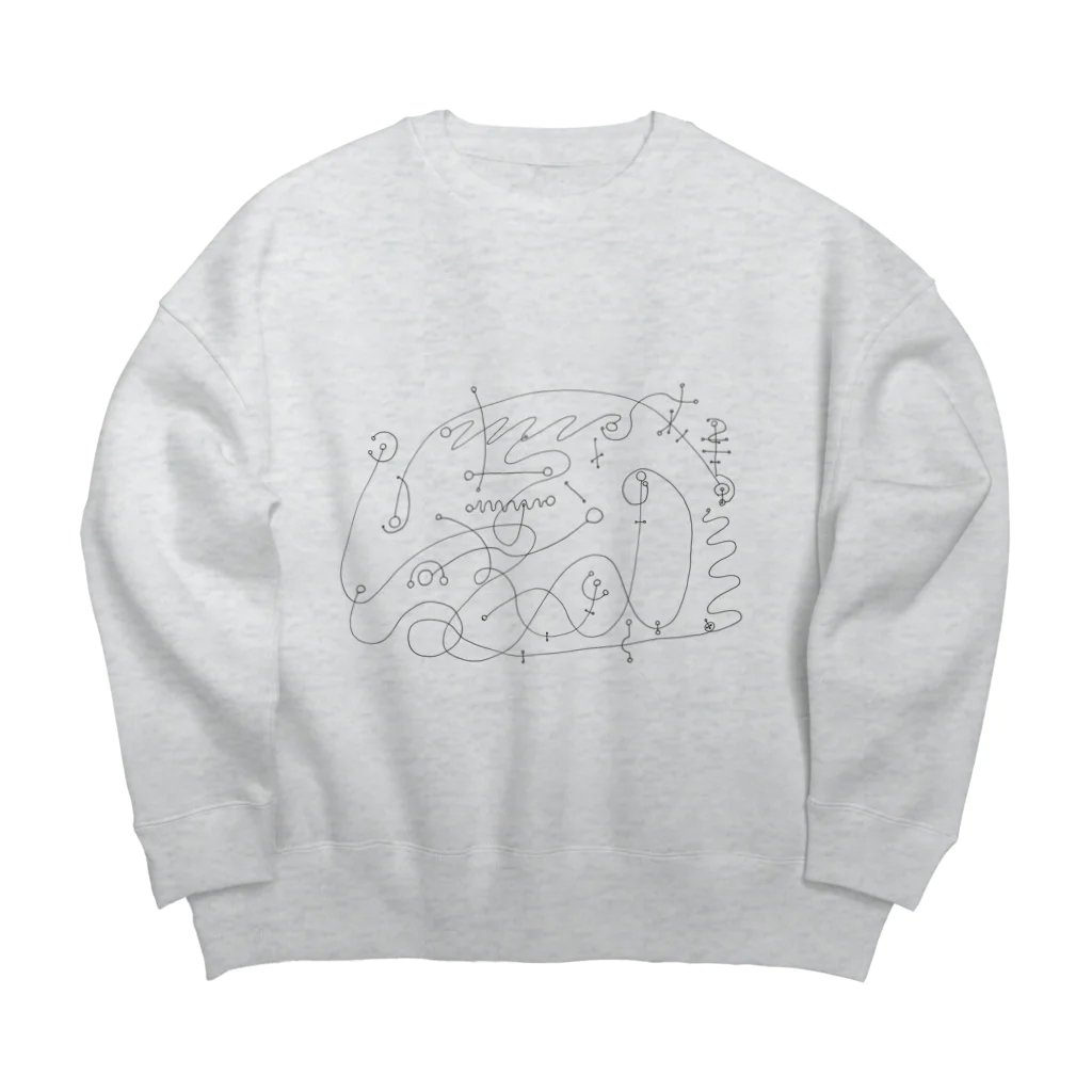 ゴン太くんの猫の繋がりくん。 Big Crew Neck Sweatshirt