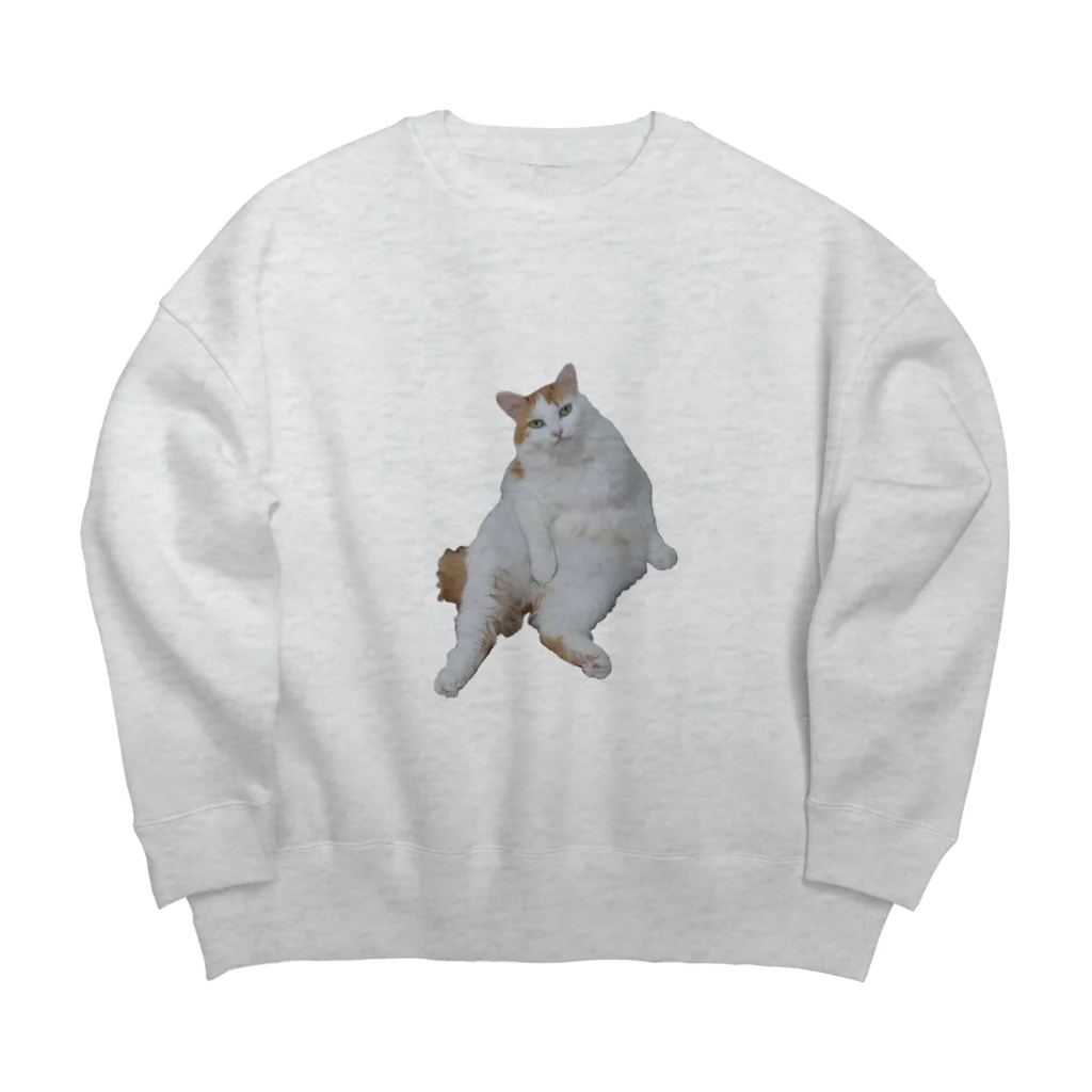 nemonemonemoのSHIRONEKO (LAZY) Big Crew Neck Sweatshirt