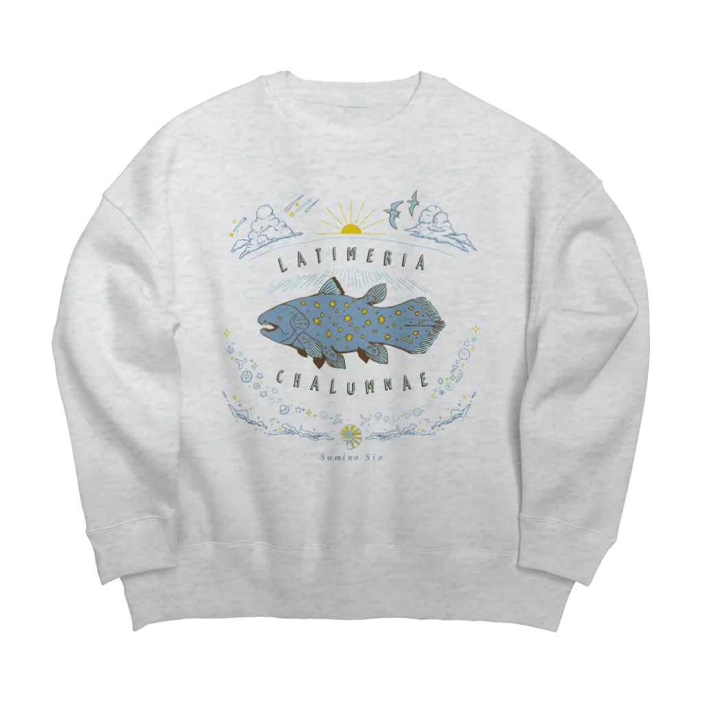 澄ノしおの（線/カラー）シーラカンス  Big Crew Neck Sweatshirt