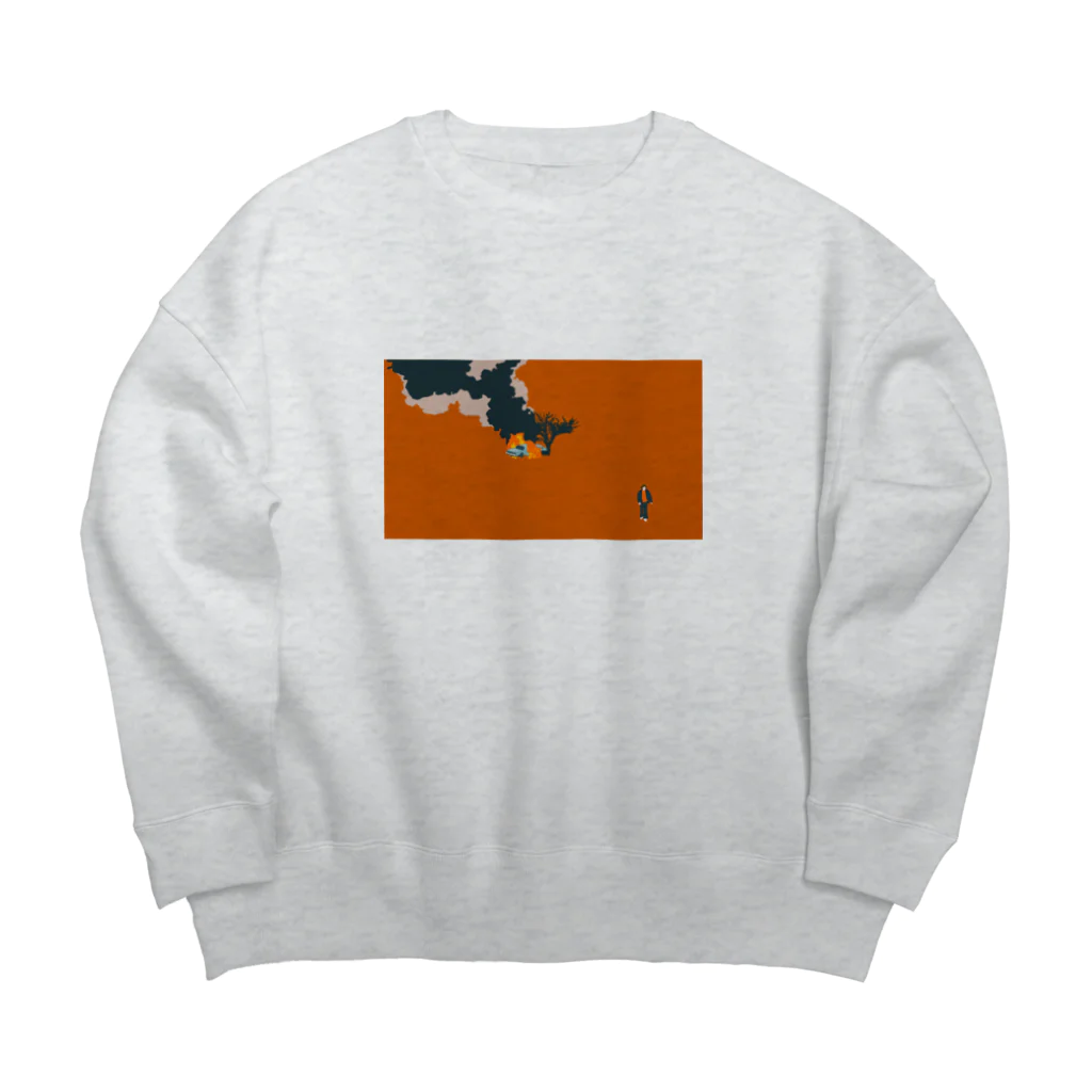 purple cigarettesのbig orange  Big Crew Neck Sweatshirt