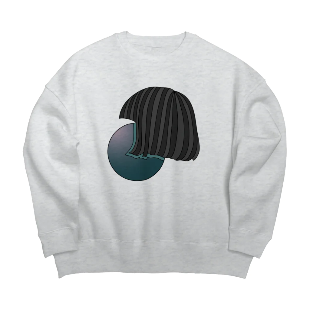 都会のくまねずみくん taaamaのおかっぱ Big Crew Neck Sweatshirt