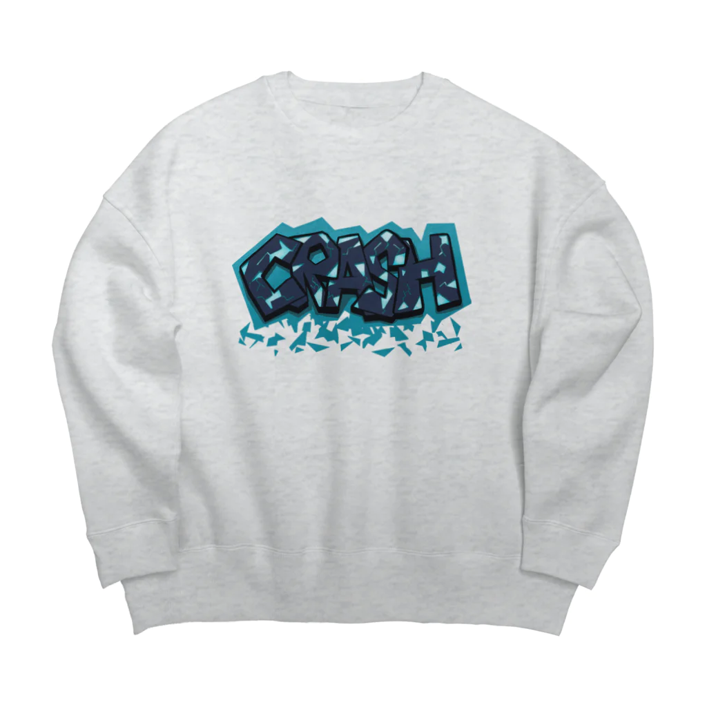 スロータイプ書店 Slowtype BooksのCRASH クラッシュ 086 Big Crew Neck Sweatshirt