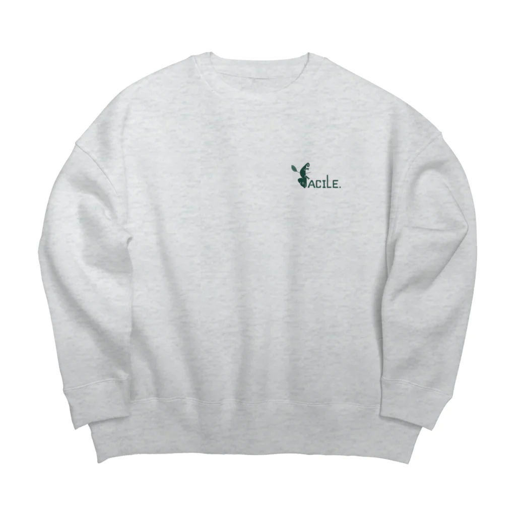 Facile【ファシル】のfacile original logo  Big Crew Neck Sweatshirt