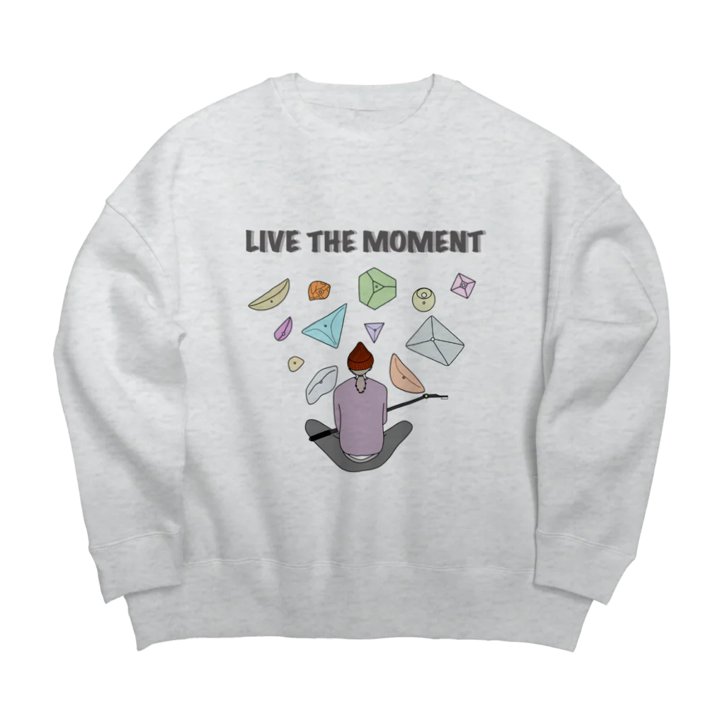 たむぽよのお店のクライミング　LIVE THE MOMENT　女性 ビッグシルエットスウェット