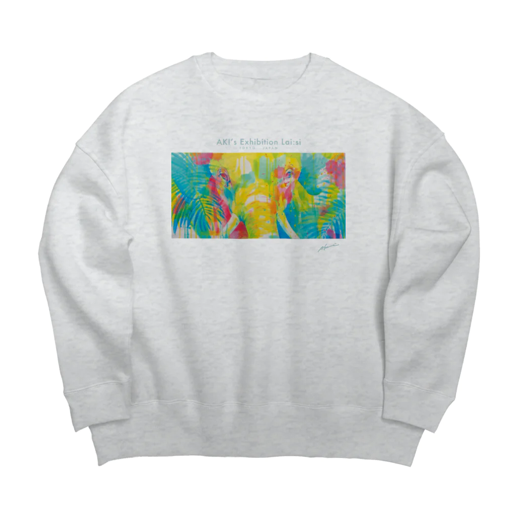 Akiss art ONLINE SHOPのあなたと見つめ合う Big Crew Neck Sweatshirt