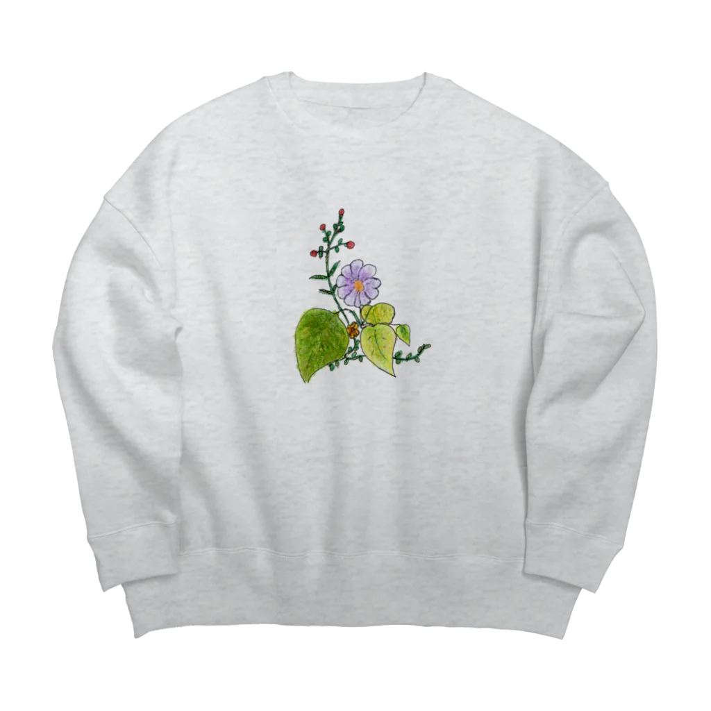 気ままに創作　よろず堂の花飾り Big Crew Neck Sweatshirt