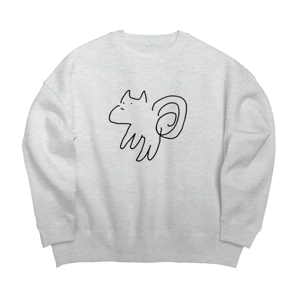 へんてこの５秒で描いたリス Big Crew Neck Sweatshirt