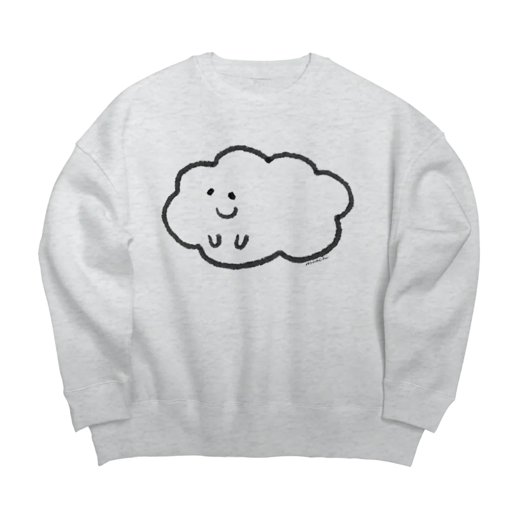 アジサイの織のもくもさん Big Crew Neck Sweatshirt