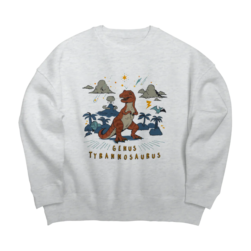 澄ノしおの（濃い生地色用）ティラノサウルス Big Crew Neck Sweatshirt