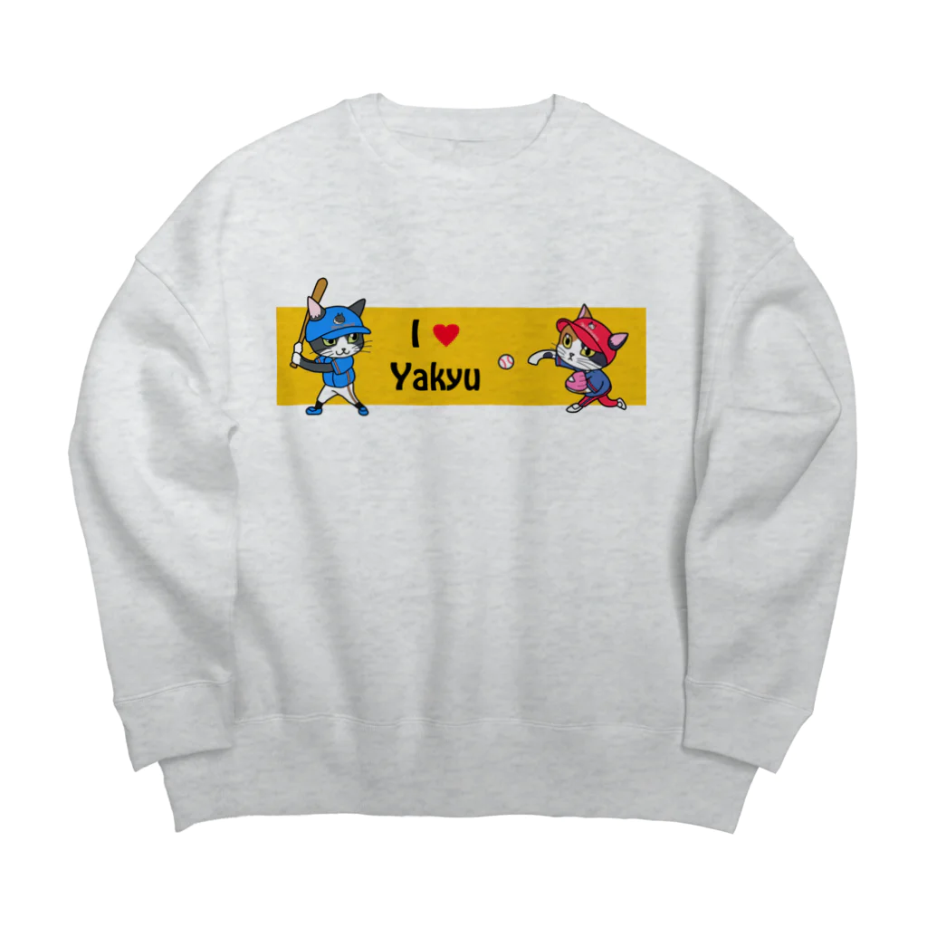 Ａｔｅｌｉｅｒ　ＨｅｕｒｅｕｘのI💙Yakyu　にゃんこプレイヤーズ Big Crew Neck Sweatshirt