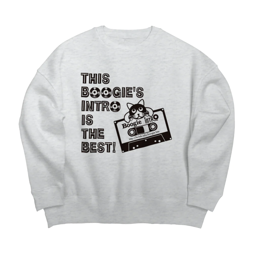 音楽酒場 ブギの猫とカセット黒プリ Big Crew Neck Sweatshirt