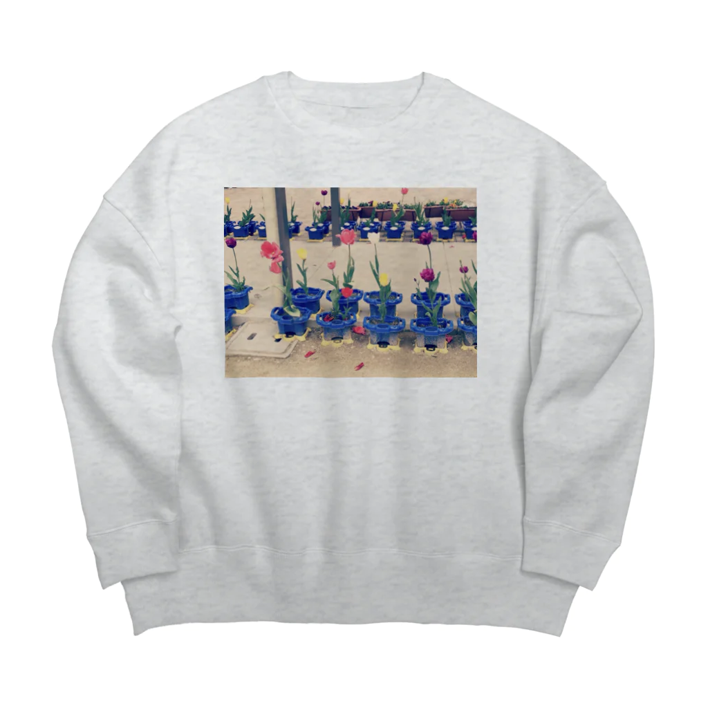 kuikoの咲いた・さいた Big Crew Neck Sweatshirt