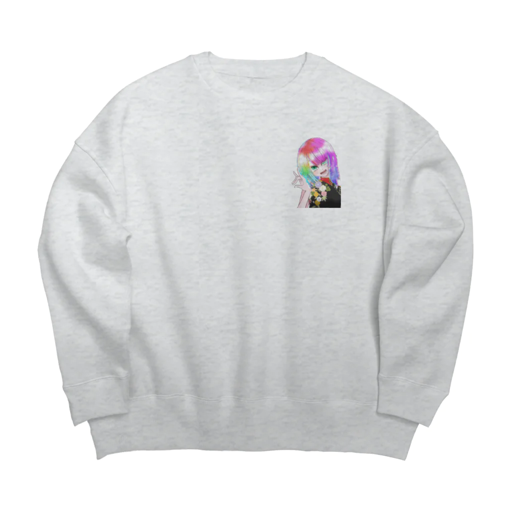 すんのにじいろチャイナちゃん Big Crew Neck Sweatshirt