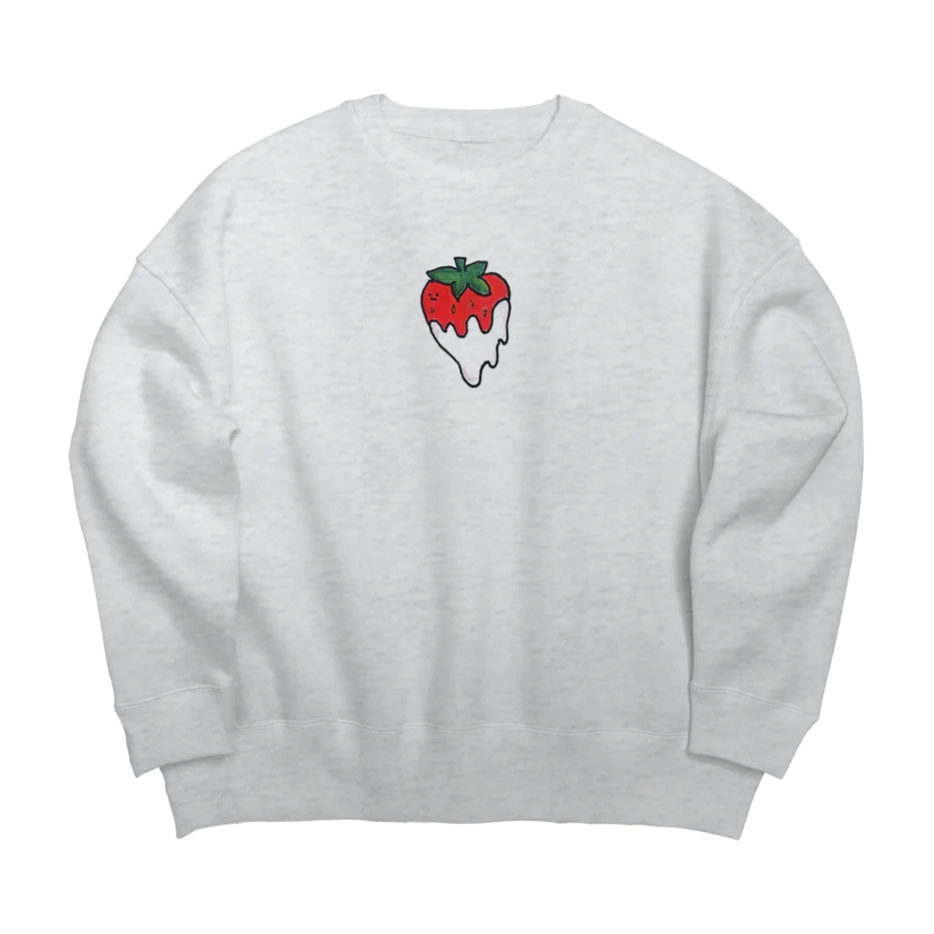 bigtreeaya's shopのいちごみるく。 Big Crew Neck Sweatshirt