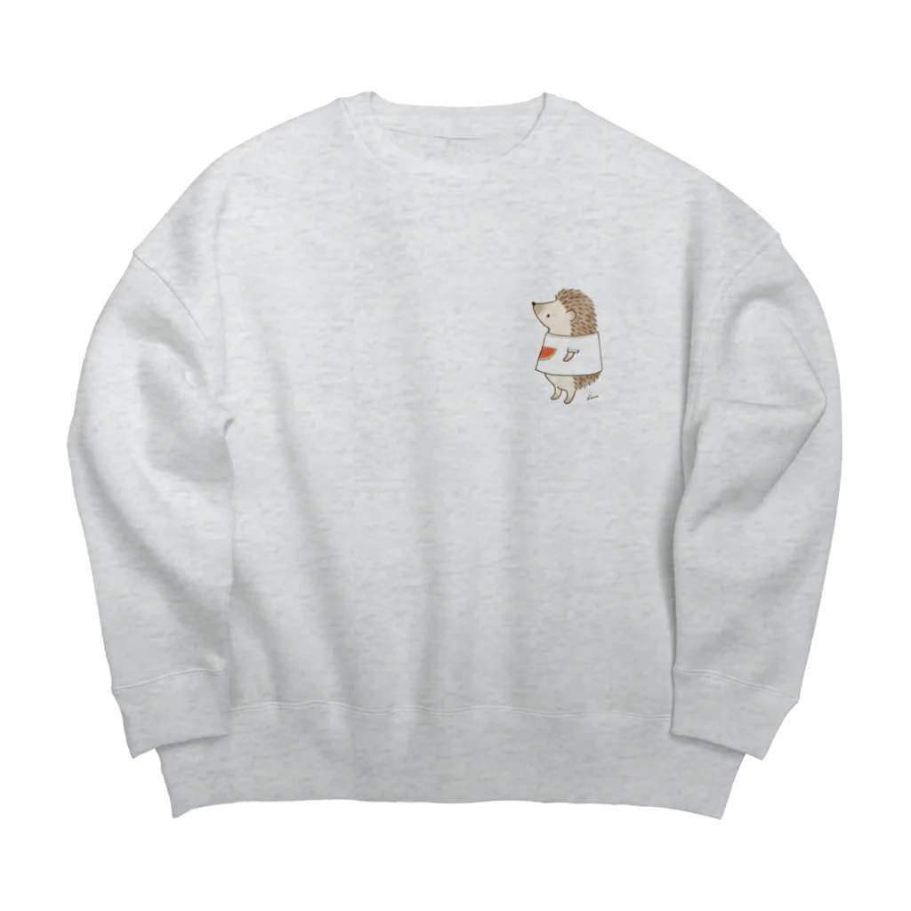 なみはりねずみのスイカTシャツはりねずみ Big Crew Neck Sweatshirt