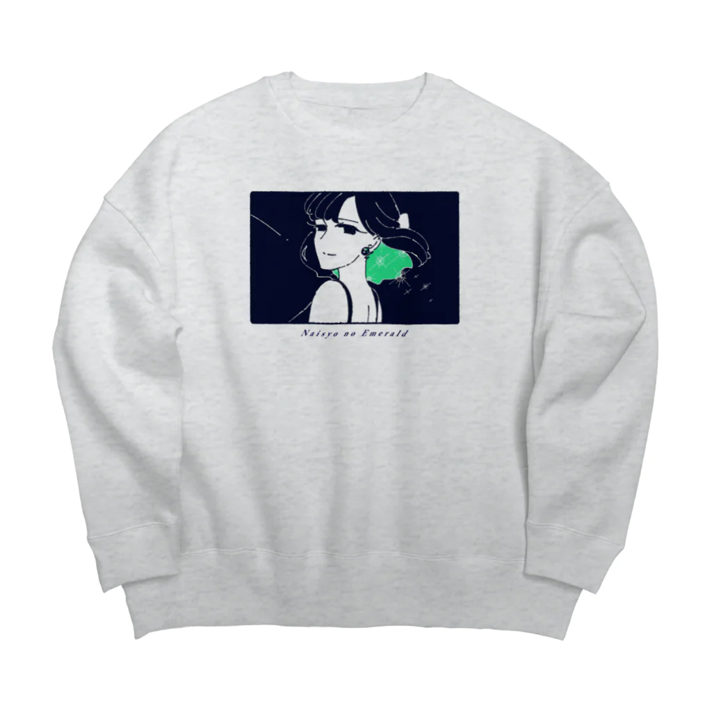 unknown＋storeのナイショのエメラルド Big Crew Neck Sweatshirt