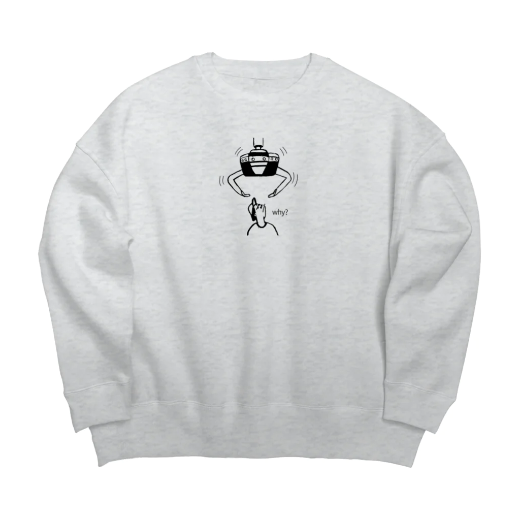 oguchi_のごりきゃっちなぜ Big Crew Neck Sweatshirt