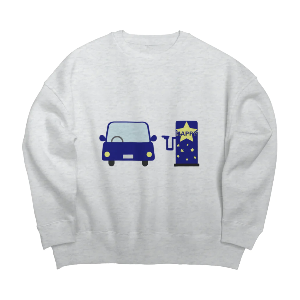 いろろのhappy Big Crew Neck Sweatshirt