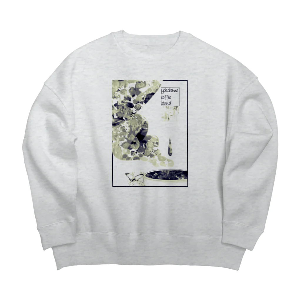 HARI-玻璃-のfika(ん) (セピア) Big Crew Neck Sweatshirt