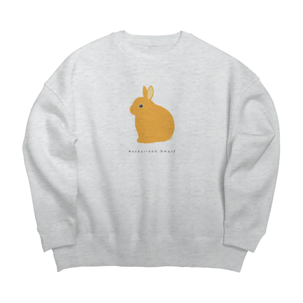 usa_usagi_のオレンジねざー Big Crew Neck Sweatshirt