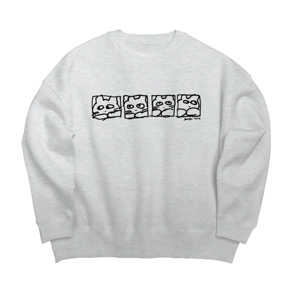 pater shopのmiru_cat Big Crew Neck Sweatshirt