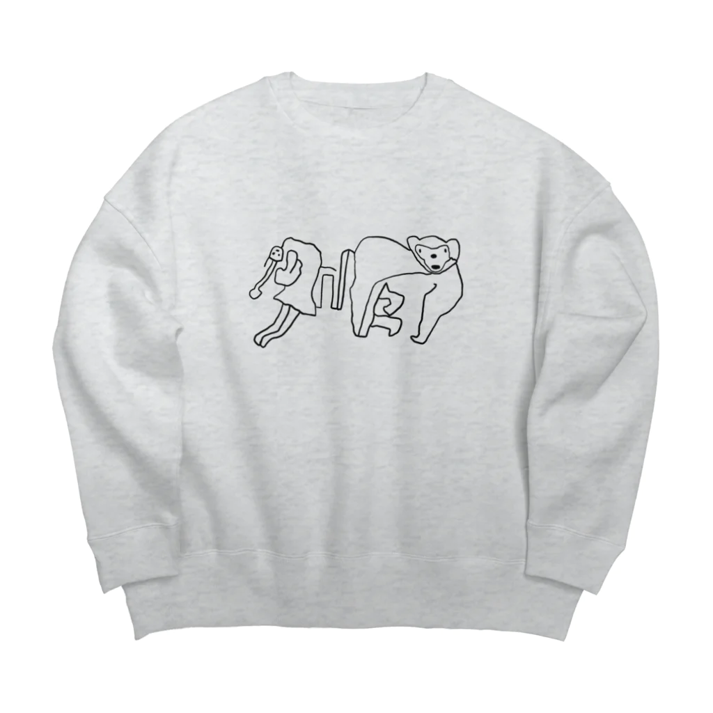 tamaccoのナスカの地上絵 Big Crew Neck Sweatshirt