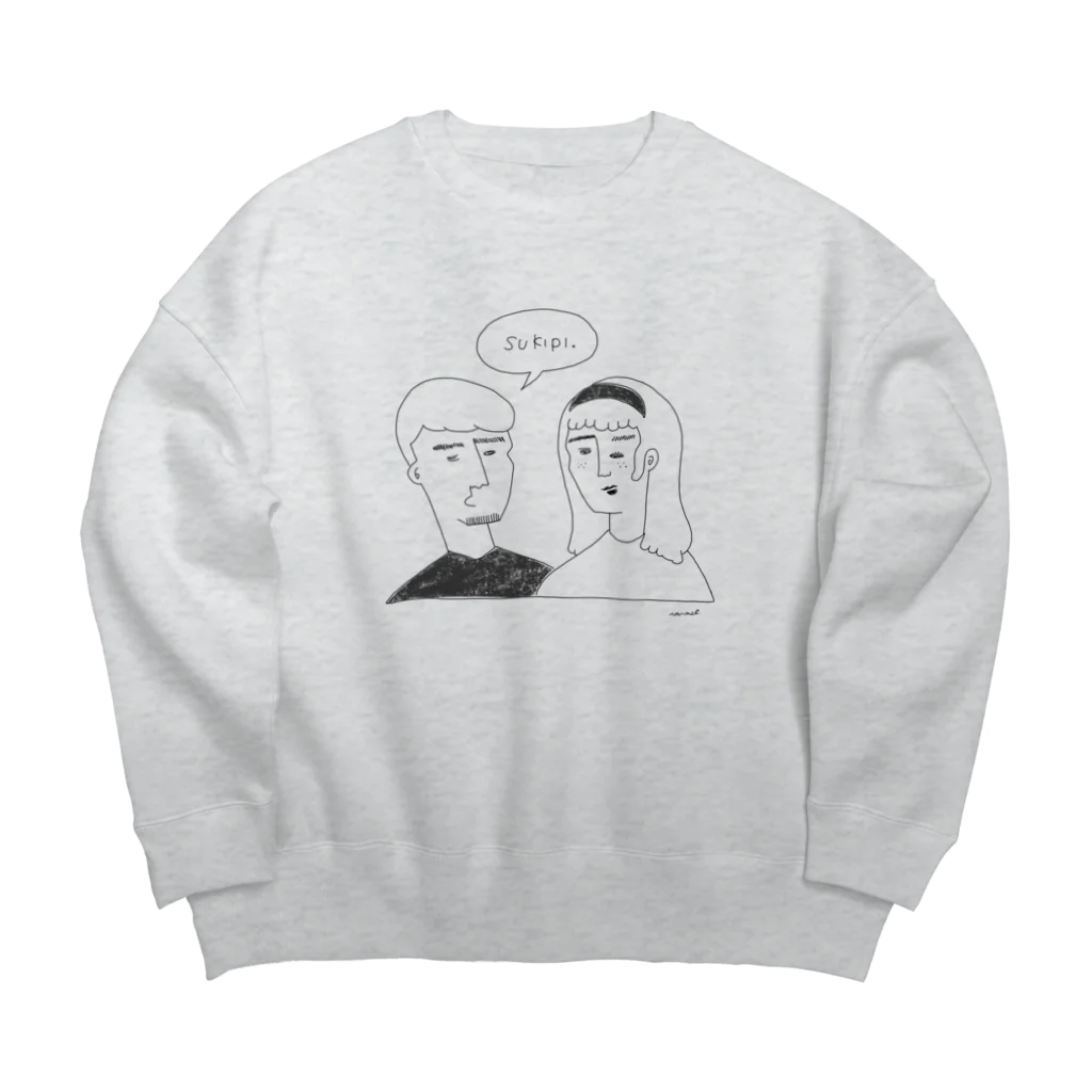 225IllustFactoryのすきぴ Big Crew Neck Sweatshirt