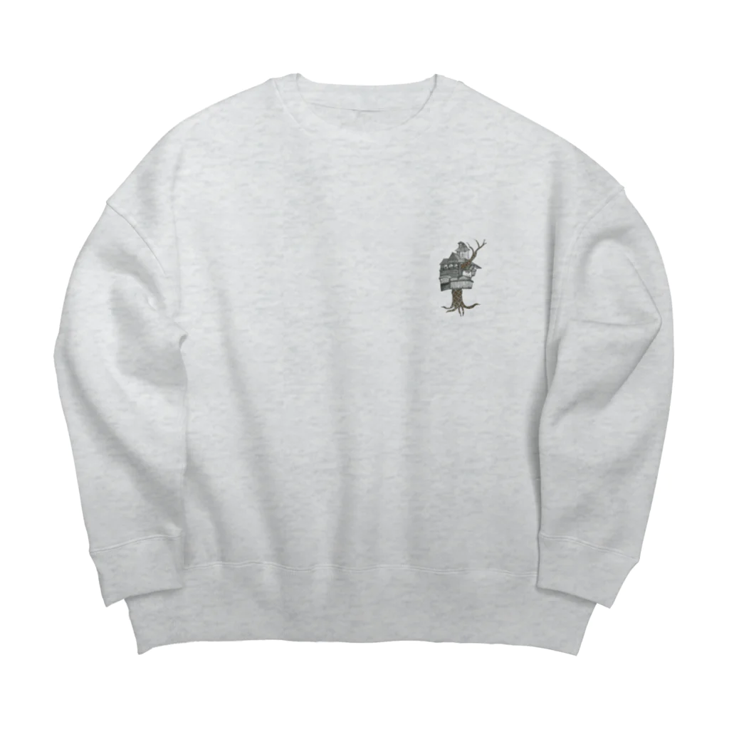 NISHI のtree house Big Crew Neck Sweatshirt