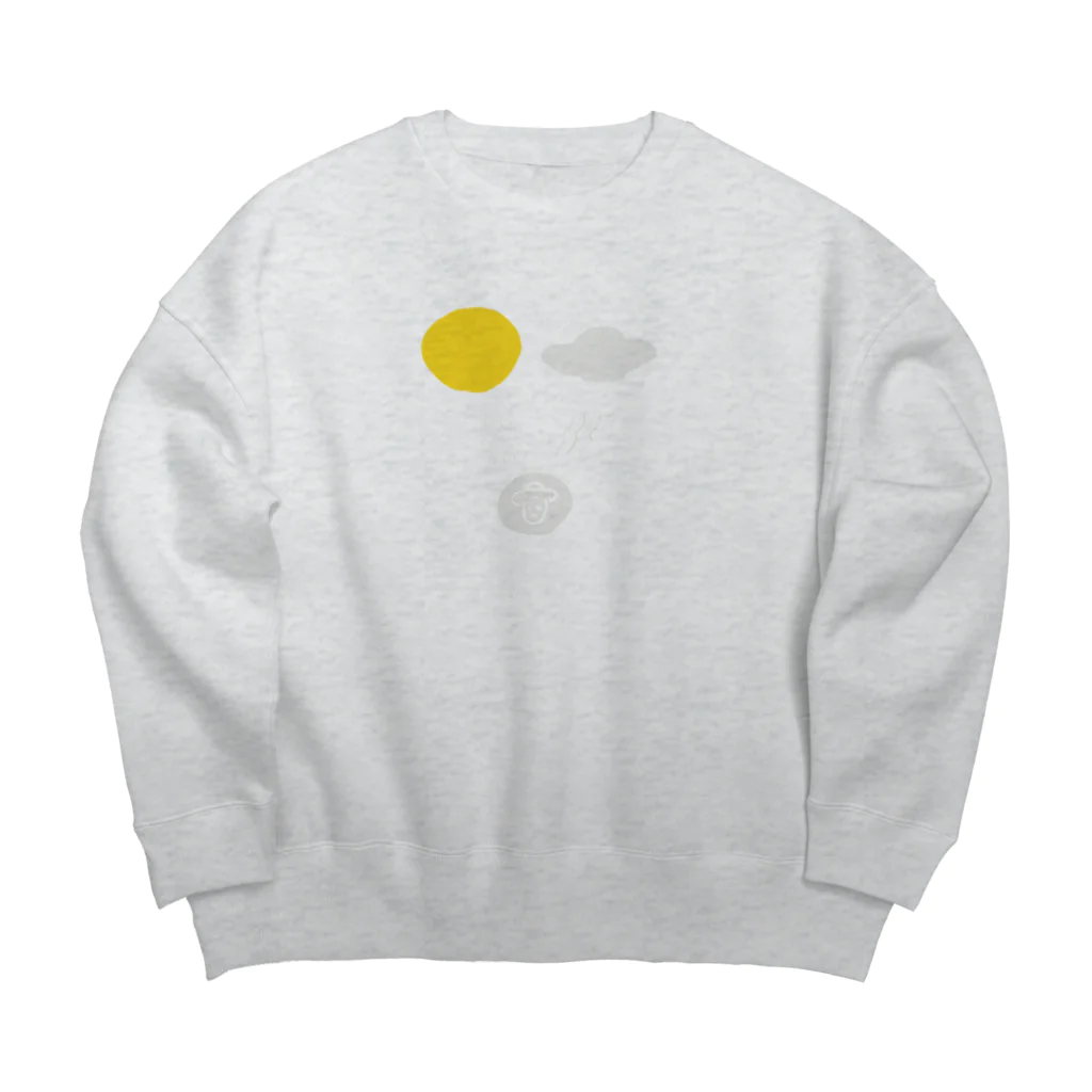 イエネコの北風と太陽 Big Crew Neck Sweatshirt