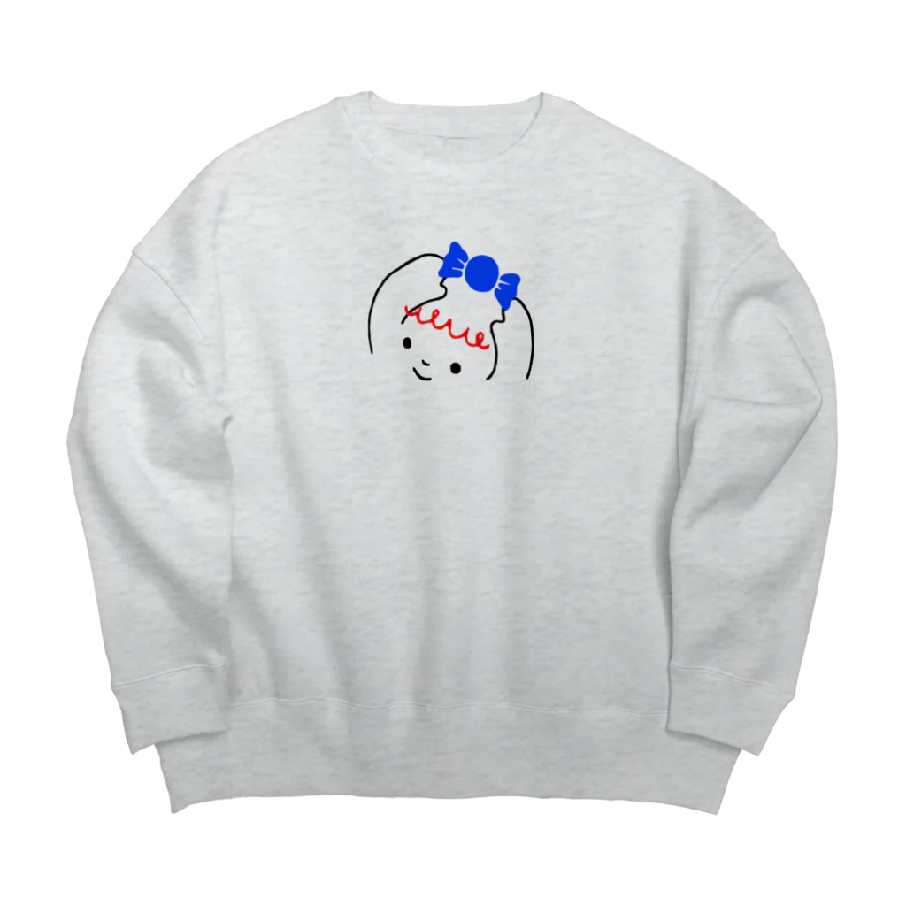 ふわふわ色emiのハッピーちゃん Big Crew Neck Sweatshirt