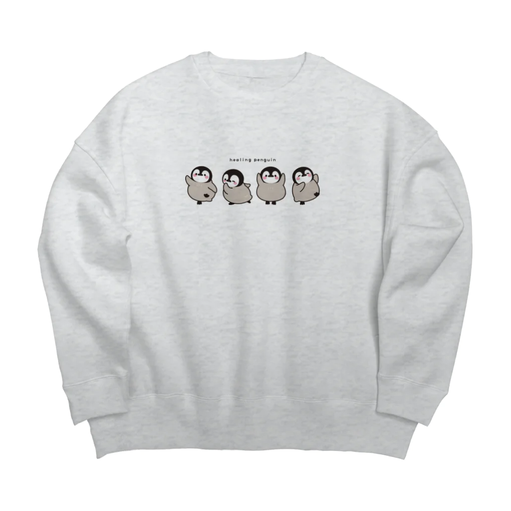 DECORのほのぼの子ペンギン　うきうきver. Big Crew Neck Sweatshirt