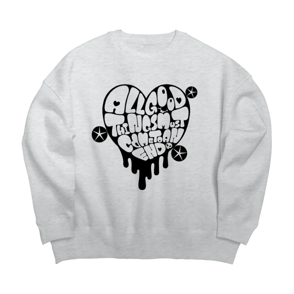 ぱにまる屋のドロドロハート Big Crew Neck Sweatshirt