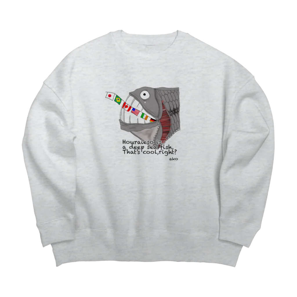 あこわーるどのほうらいえそビッグシルエットスウェット Big Crew Neck Sweatshirt