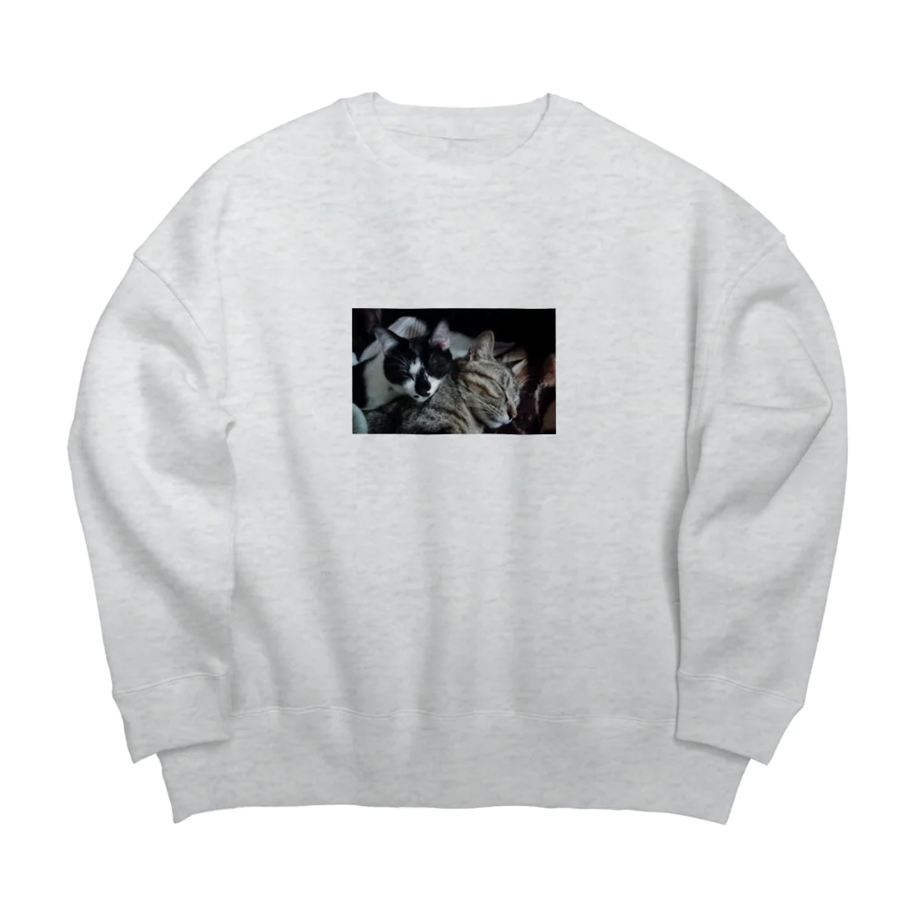 猫は正義のにゃち&ぼち Big Crew Neck Sweatshirt