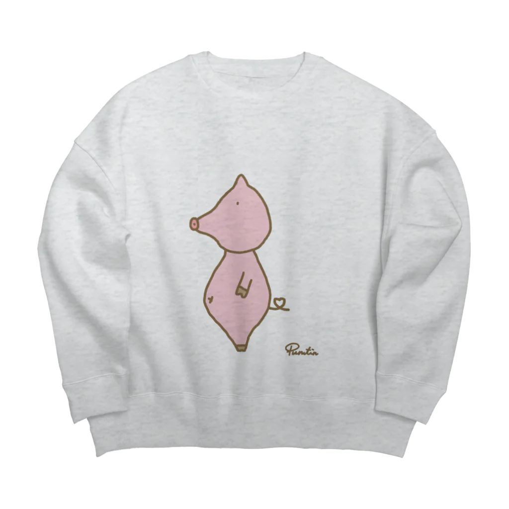 👓ぷんちん📷@LINEスタンプや絵文字販売中🐷の一番ひどかったけど人気な横向きチャレンジ Big Crew Neck Sweatshirt