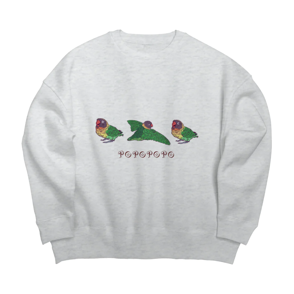 ioのぽぽぽ Big Crew Neck Sweatshirt