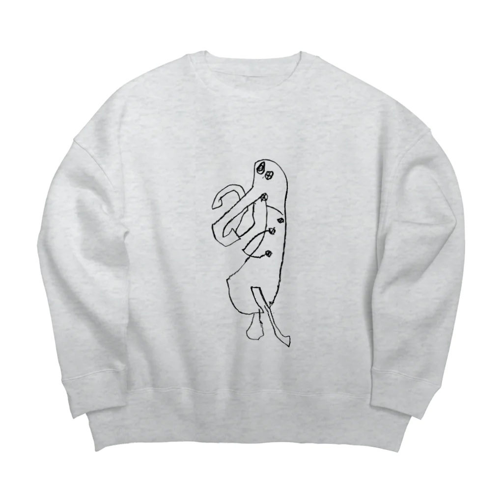 USA-Pのとりロボ Big Crew Neck Sweatshirt