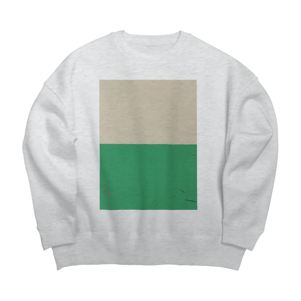 リューカデンドロンのクリーム&グリーン Big Crew Neck Sweatshirt