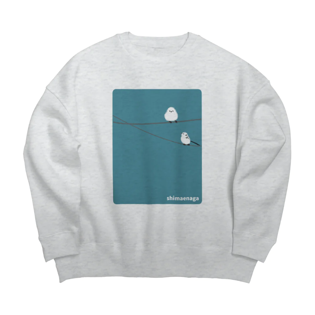 ハナのお店のシマエナガ Big Crew Neck Sweatshirt