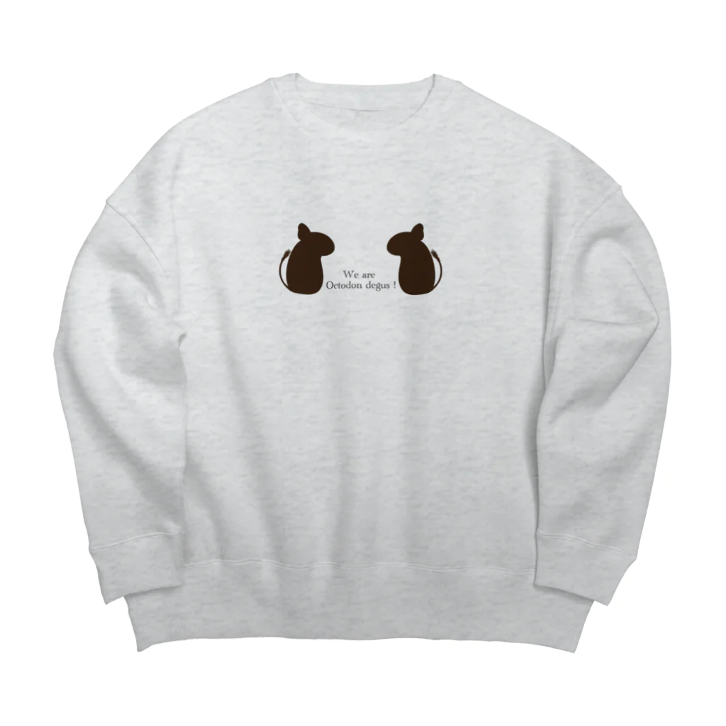 DEGU cafeのWe are Octodon degus !! Big Crew Neck Sweatshirt