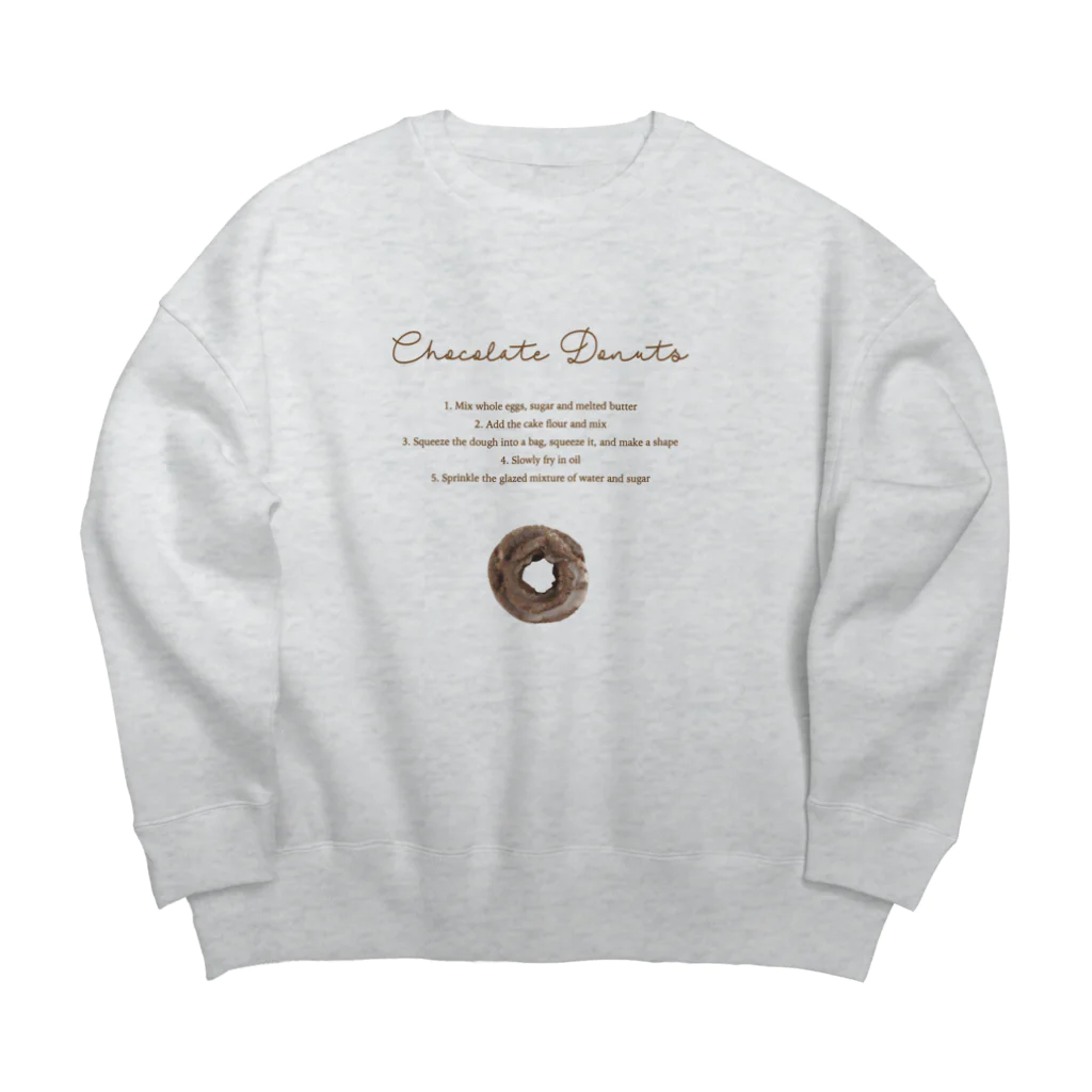 CHICHIPIのチョコレートドーナツ Big Crew Neck Sweatshirt