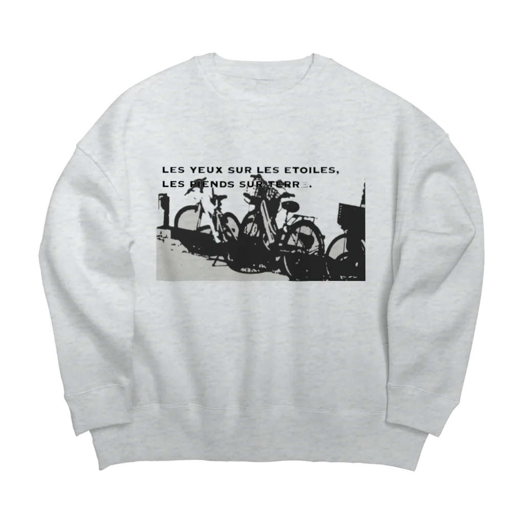 oka__のbike Big Crew Neck Sweatshirt