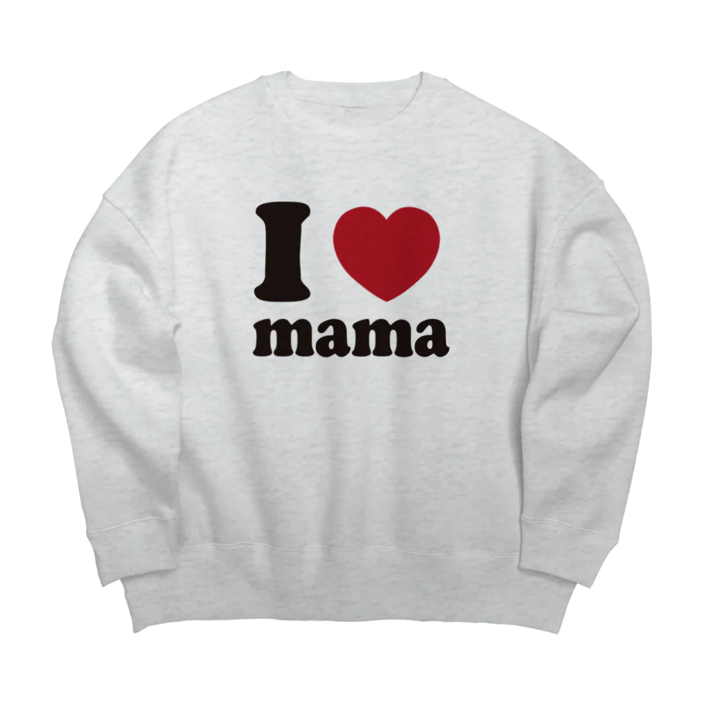 キッズモード某のI love mama Big Crew Neck Sweatshirt