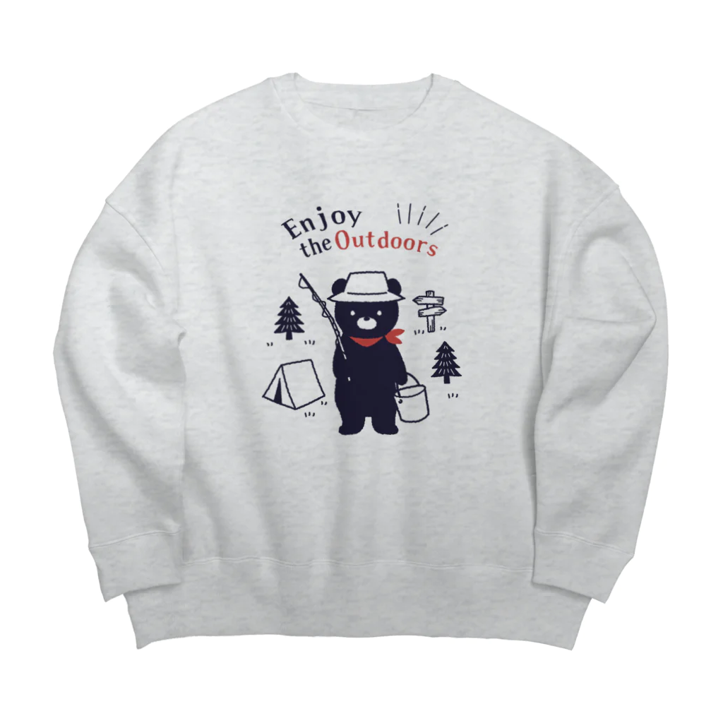 あずき缶のアウトドアベア Big Crew Neck Sweatshirt