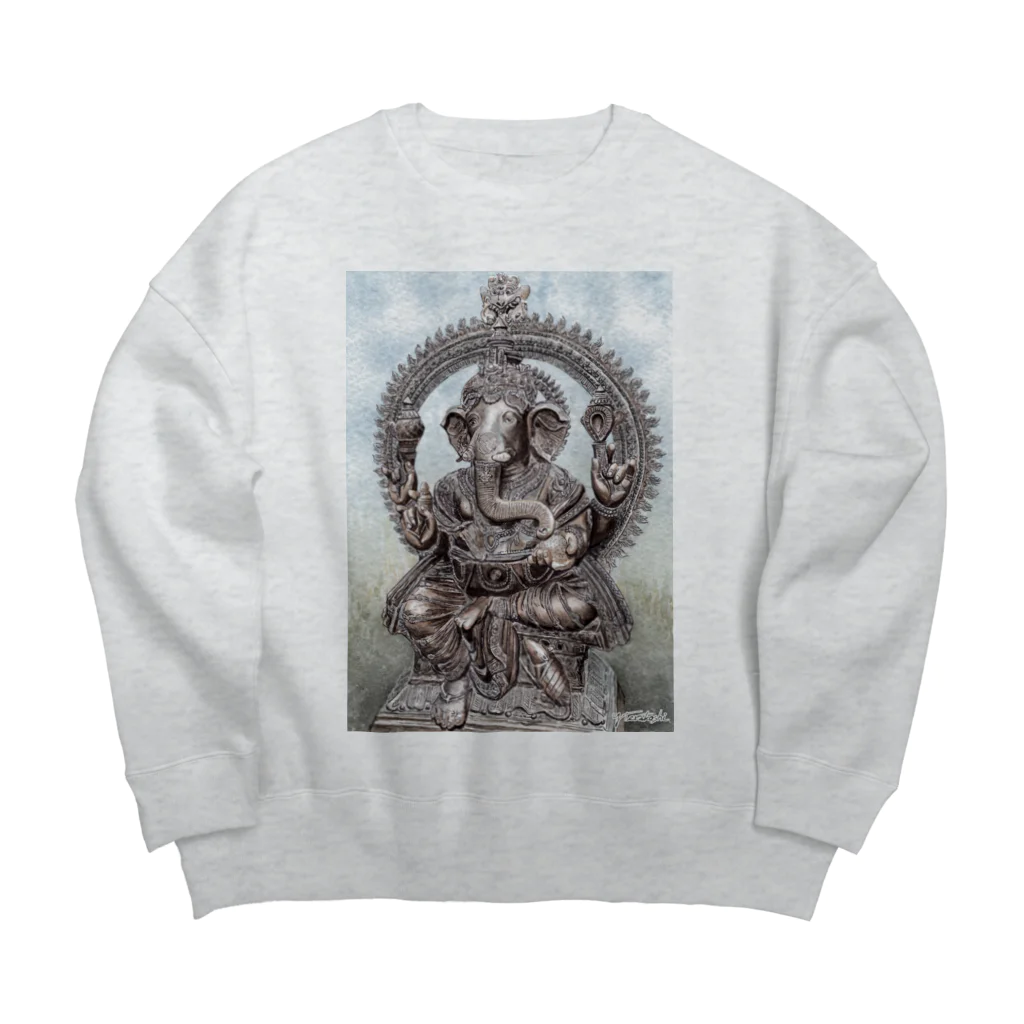 寺腰ウェブアクトのガネーシャ12 Big Crew Neck Sweatshirt